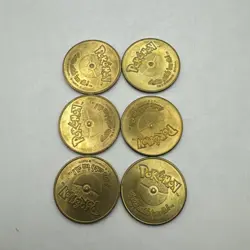 Hasbro Pokemon Battling Coins Game Lot Of 6 Coins 1999 Blastoise Pikachu Weezing - Image 2