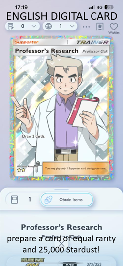 Professors Research Full Art 2 ?? | POKEMON TCG POCKET |ENG| NOT PHYSICAL! - Image 1