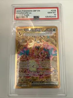 2023 POKEMON OBF EN-OBSIDIAN FLAMES HYPER RARE #228 CHARIZARD EX PSA 10 - Image 1