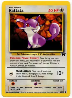 Pokemon - Team Rocket Rattata 66/82 LP - Image 1