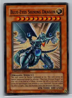 Blue-Eyes Shining Dragon - MOV-EN001 - Super Rare - Limited - Image 1