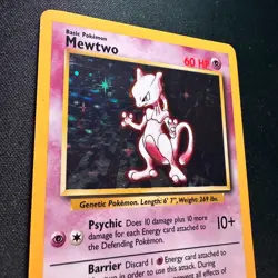 Mewtwo 10/102 Base Set Rare Holo Pokemon Card - Image 2