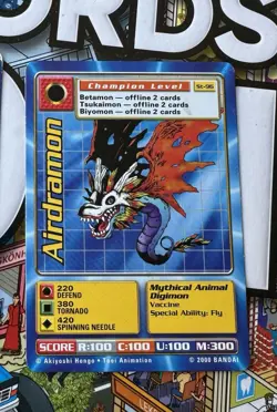 DIGIMON ST-96 Airdramon Swedish Promo Card TCG Rare Bandai LP - Image 1