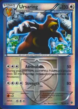 Ursaring (Team Plasma) 76/101 Reverse-Holo Plasma Blast Pokemon Card LP - Image 1
