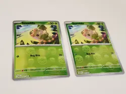 Sewaddle Master Ball and Pokeball Pattern Cards 001/086 Sv: White Flare Holo NM - Image 1