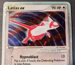 Latias ex 93/97 Holo Partial SWIRL Rare EX Dragon Pokemon Card Light Play + - Image 4