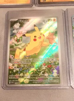 Pokemon Pikachu Lot 10 Cards Full Art Illustration Rare Mint NM Stocking Stuffer - Image 1