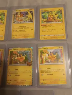Pokemon Pikachu Lot 10 Cards Full Art Illustration Rare Mint NM Stocking Stuffer - Image 4