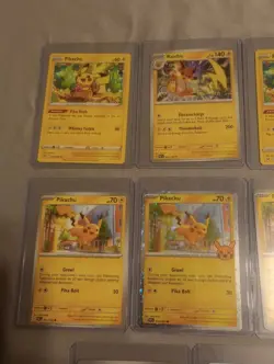 Pokemon Pikachu Lot 10 Cards Full Art Illustration Rare Mint NM Stocking Stuffer - Image 5