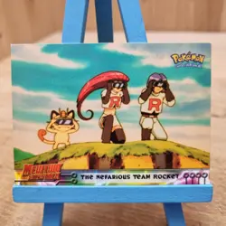 Topps Pokemon Mewtwo Strikes Back The Nefarious Team Rocket No.12 Black Card - Image 1