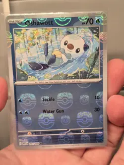 Oshawott (Master Ball Pattern) White Flare Holo Card 021/086 Pokemon TCG - Image 1
