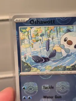 Oshawott (Master Ball Pattern) White Flare Holo Card 021/086 Pokemon TCG - Image 2