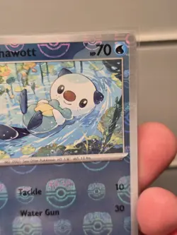 Oshawott (Master Ball Pattern) White Flare Holo Card 021/086 Pokemon TCG - Image 3