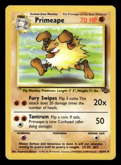 Primeape 43/64 Jungle Set Pokemon Card - 2 - Image 1