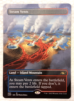 MTG: Steam Vents Borderless Card Regular Unfinity Magic the Gathering - NM - Image 1