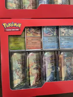 Pokemon Prismatic Evolutions 8 Mini-Tins Bundle x 2 LOT with Promo Cards Costco - Image 2