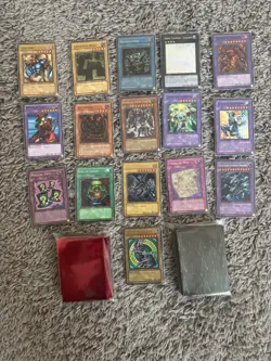 Yugioh OG Card Lot, Dark Magician + More + Fantasy Rain Sleeves, See Conditions - Image 1