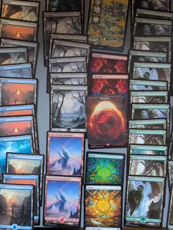 MTG 128 Full Art Basic Lands Lot Of Cards mixed Sets Only lot.Many Mountians - Image 3