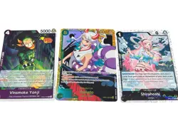 One Piece Card Game Lot Yamato Shirahosh Vinsmoke TCG iOP01-121 ENG Alt Art X3 - Image 1