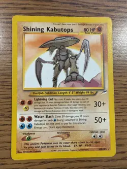 Pokemon TCG Shining Kabutops Holo Card Neo Destiny 108/105 Unlimited Secret Rare - Image 1