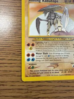Pokemon TCG Shining Kabutops Holo Card Neo Destiny 108/105 Unlimited Secret Rare - Image 4