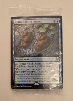 Sealed promo pack - MTG Reflections of Littjara (KHM Bundle) Foil, plus 20 Lands - Image 1
