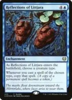 Sealed promo pack - MTG Reflections of Littjara (KHM Bundle) Foil, plus 20 Lands - Image 3