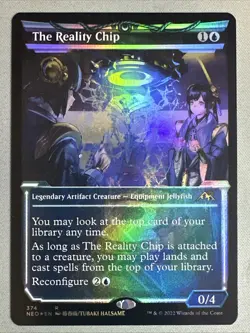 MTG / The Reality Chip / NEO / #374 / FOIL (Showcase) / Rare / NM - Image 1
