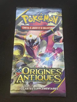 BOOSTER POKEMON VIDE / EMPTY XY ORIGINES ANTIQUES HOOPA EXCELLENT ETAT FR - Image 1
