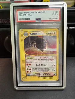 Pokemon Golem Holo Skyridge Secret Rare Foil Vintage 148/144 Crystal 💎PSA 4💎 - Image 2