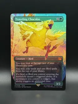 Traveling Chocobo - M 0406 - Borderless Foil - MTG Final Fantasy - ENG - NM - Image 1