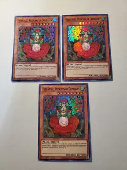 Yugioh - Tytannial, Princess of Camellias SESL-EN041 NM 1st ed Super Rare x3 - Image 1
