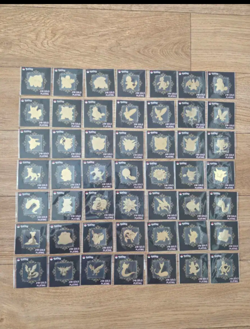 Pokemon 24k Gold Plated Stickers Lot of x 49-Striking Popping Candy - NO MEW U.K - Image 1