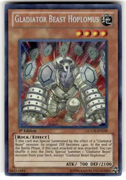 Gladiator Beast Hoplomus LCGX-EN239 1st Ed Secret Rare Legendary Collection 2 - Image 1