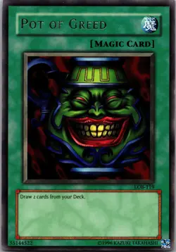 Pot of Greed Unlimited The Legend of Blue Eyes White Dragon LOB-119 NM - Image 1
