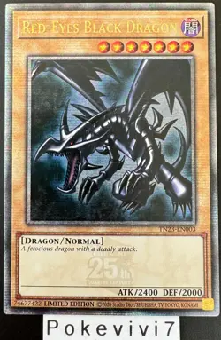 Carte YU-GI-OH! RED-EYES BLACK DRAGON TN23-EN003 QCSR - Image 1