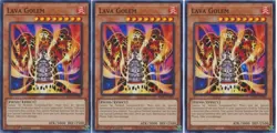 *** 3X LAVA GOLEM 3X *** PLAYSET 1ST EDITION SUPER RARE RA01-EN001 MINT YUGIOH! - Image 1