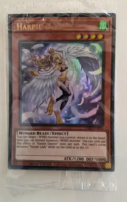 YuGiOh Harpie Dancer Ultra Rare LART-EN023 Lost Art Promo Sealed - Image 1