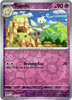 Togetic 071/191 REVERSE HOLO | SV8 Surging Sparks | Pokemon Card TCG | NM - Image 1