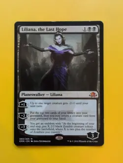 Liliana, the last hope. ELD Mythic - wear to card MTG Card. - Image 1