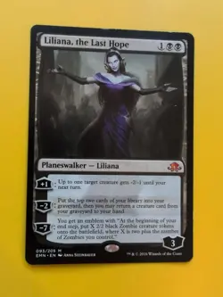 Liliana, the last hope. ELD Mythic - wear to card MTG Card. - Image 2