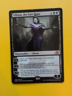 Liliana, the last hope. ELD Mythic - wear to card MTG Card. - Image 3