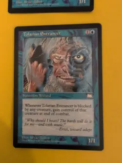 Tolarian Entrancer. Summon Old Vintage. Weatherlight Magic the Gathering Card. - Image 1