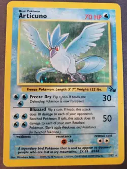 MP! - Articuno 2/62 Fossil Holo Rare Pokemon Card See Pictures Fast Shipping - Image 1