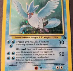 MP! - Articuno 2/62 Fossil Holo Rare Pokemon Card See Pictures Fast Shipping - Image 3