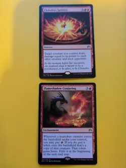 Flameshadow Conjuring & Chandra's Ignition rare oRIGIN S MTG 2 Card. - Image 1