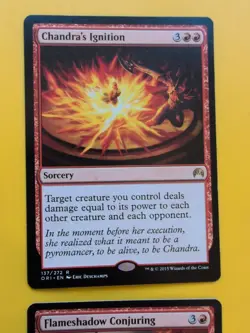 Flameshadow Conjuring & Chandra's Ignition rare oRIGIN S MTG 2 Card. - Image 3
