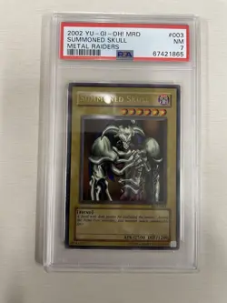 Yu-Gi-Oh! TCG Summoned Skull Metal Raiders Mrd-003 Unlimited Ultra Rare PSA 7 - Image 1