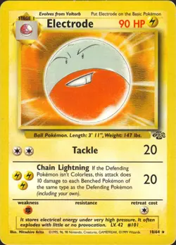 Electrode 18/64 Rare Jungle Pokemon Card NM/LP - Image 1