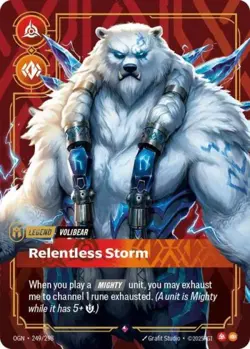 ~ Volibear Relentless Storm ~ Foil ~ Riftbound: Origins - Image 1